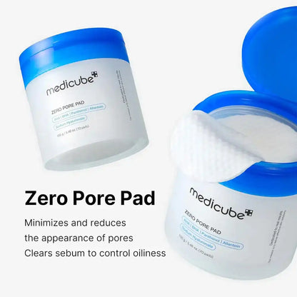 Aqualum Facial Toner Pads - Salicylic Acid Toner for clear skin, shown in an open jar with textured pads for deep pore cleansing and exfoliation.